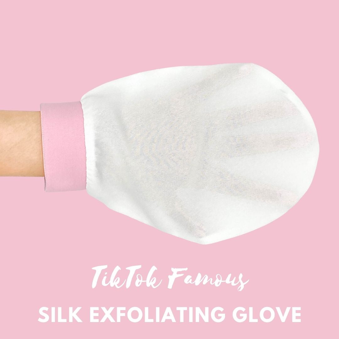 100% Silk Exfoliating Body Glove NZ - TikTok Famous Silk Exfoliating Mitt - 2 Packs