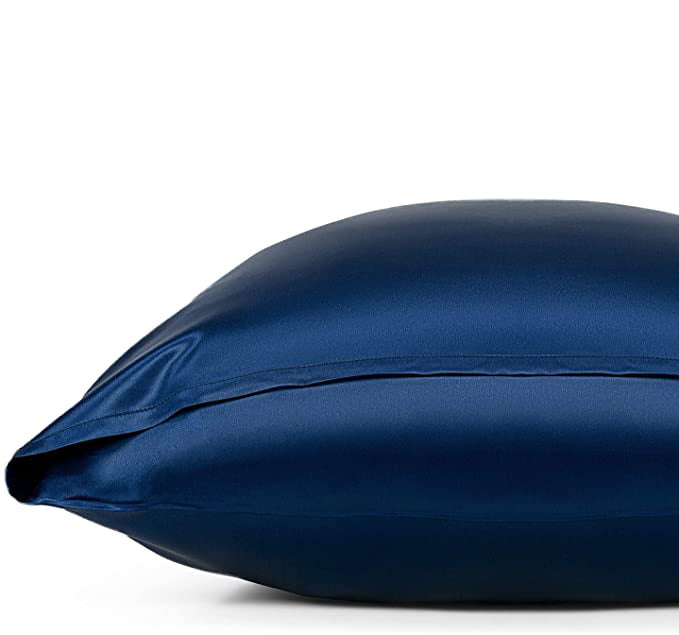 Navy Blue Silk Pillowcase - NZ Standard Size - Envelope Closure