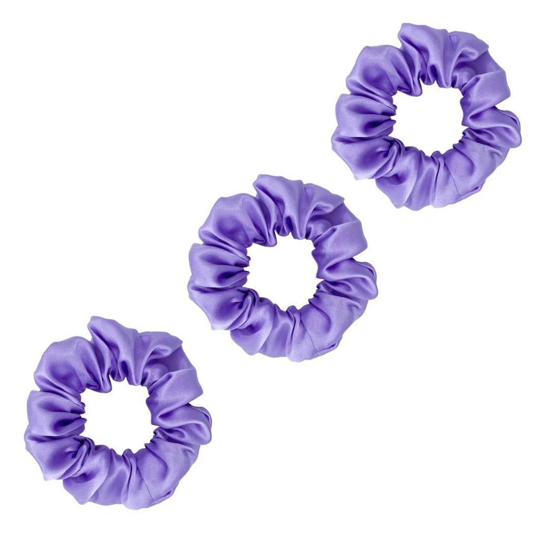 3 Pack Premium Mulberry Silk Scrunchies - Pink - Medium - Lovesilk.co.nz