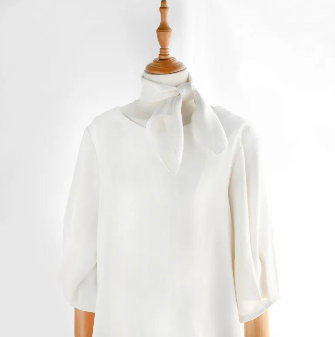 Timeless Ivory Pure Mulberry Silk Scarf Bandana
