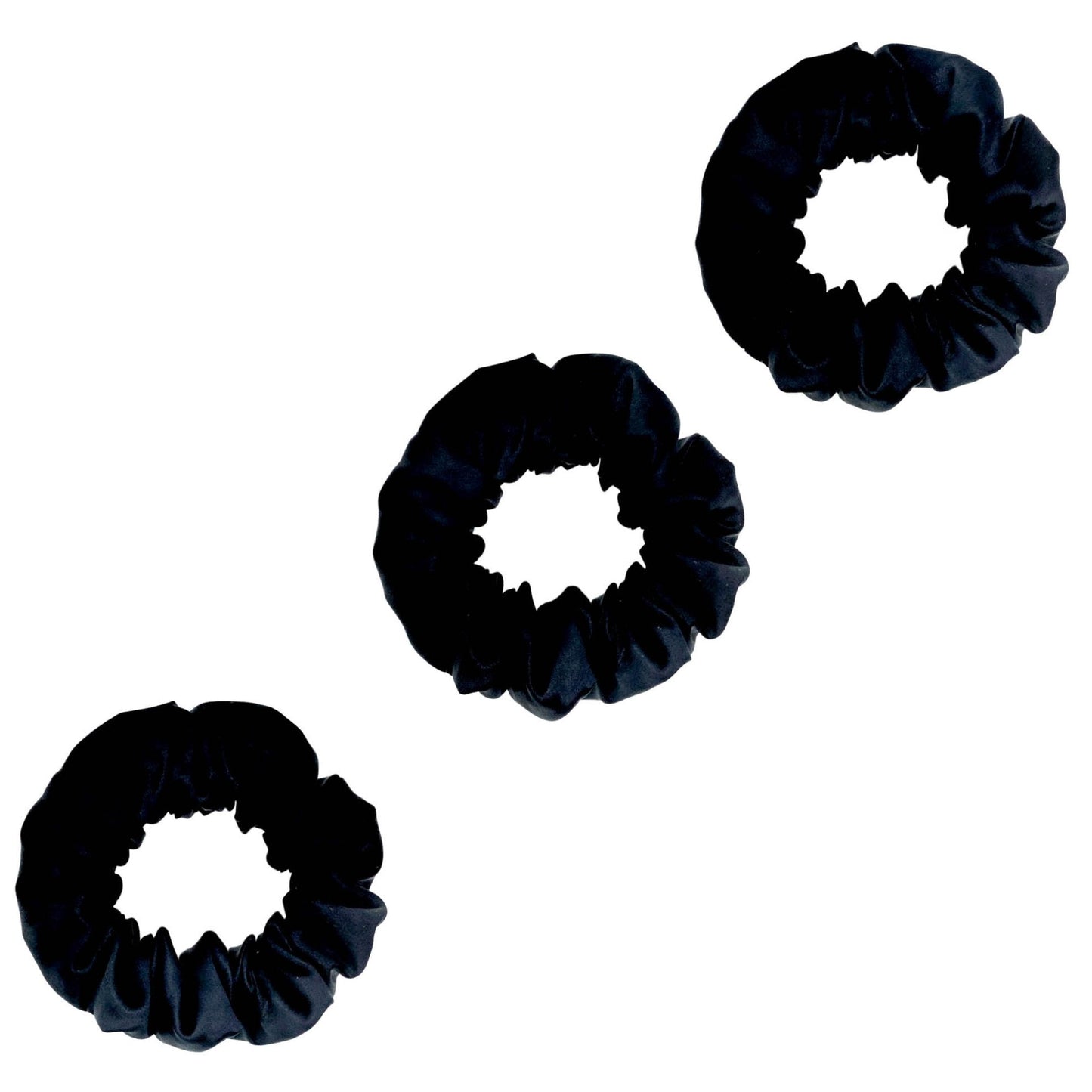 3 Pack Premium Mulberry Silk Scrunchies - Pink - Medium - Lovesilk.co.nz