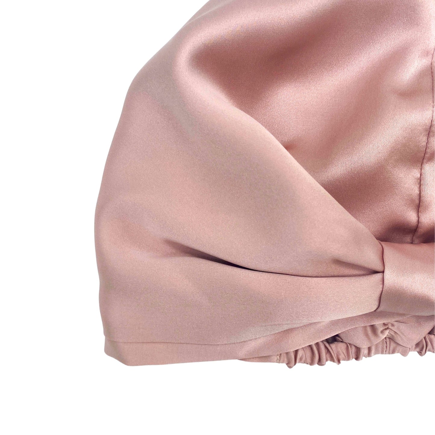 Premium Mulberry Silk Sleep Cap Women's Silk Sleep Turban Hair Wrap Bonnet - Black -One Size Fits Most