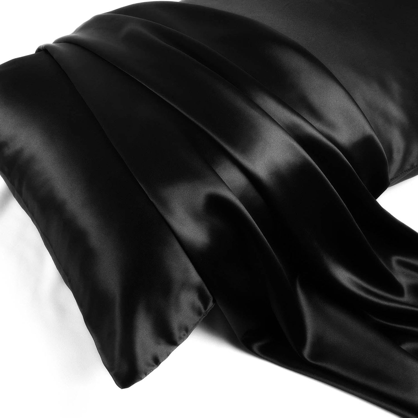 Silk Pillowcase - Black - Queen - Lovesilk.co.nz