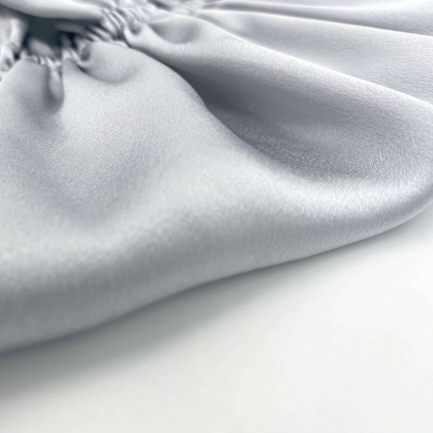Double Layer Women Large Silk Hair Bonnet 100% Mulberry Silk - Silver - LOVESILK NZ