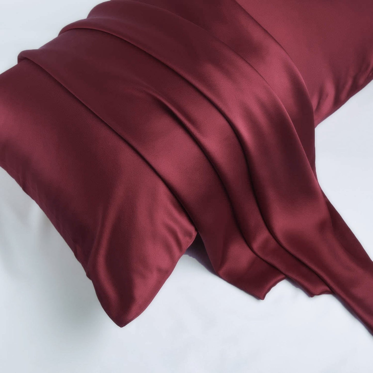 Silk Pillowcase - Burgundy - Standard - LOVESILK NZ