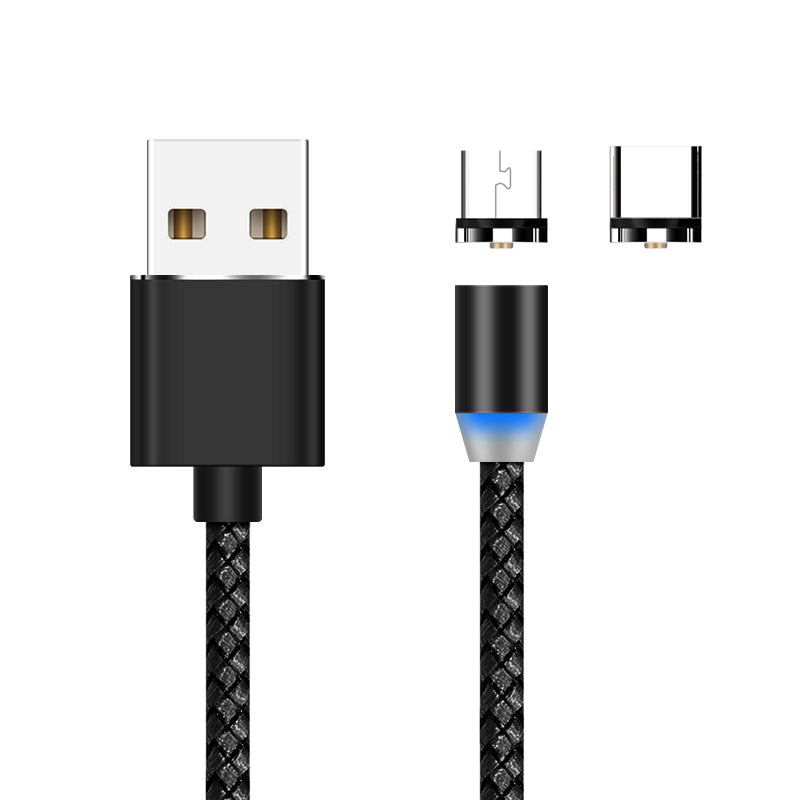 2.4A Fast 3 in 1 iPhone Galaxy Charging Cable Android Type C 360 Degree Rotation
