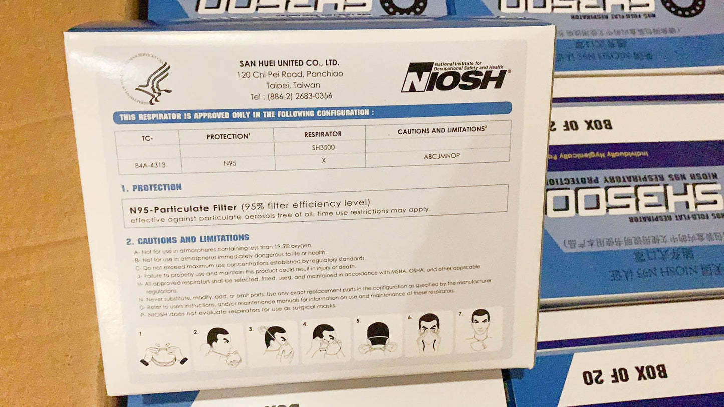N95 P2 Mask Respirator PM2.5 NOISH