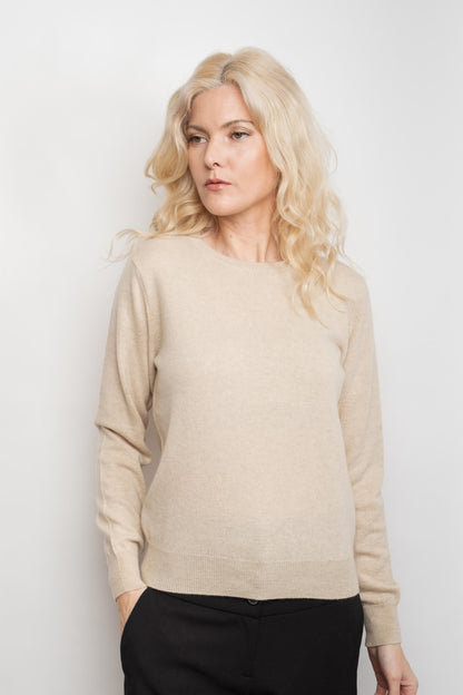 Classic Ribbed Cashmere Crewneck Sweater
