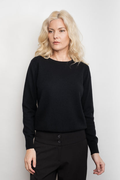 Classic Ribbed Cashmere Crewneck Sweater