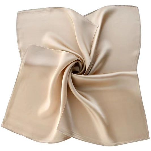 Timeless Champagne Pure Mulberry Silk Scarf Bandana