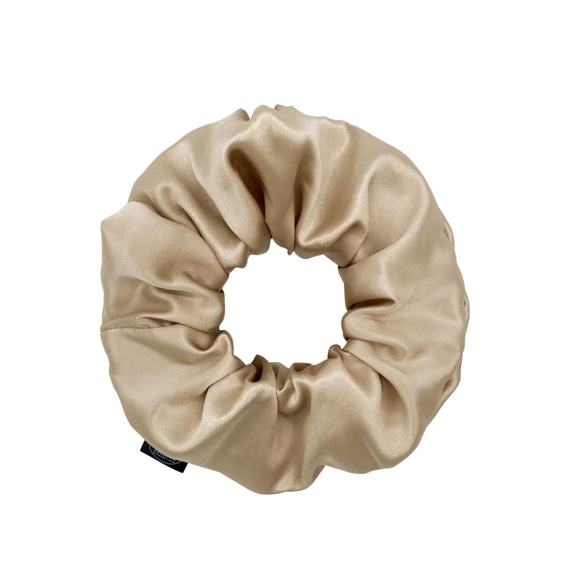 Premium Mulberry Silk Scrunchie - White - Extra Large - Lovesilk.co.nz