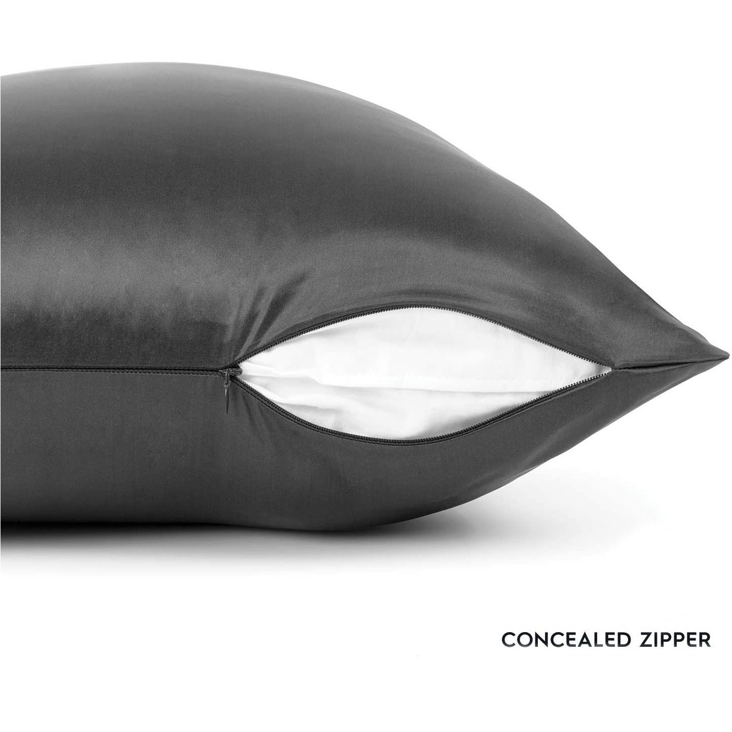 Silk Pillowcase - Grey - Standard - LOVESILK NZ