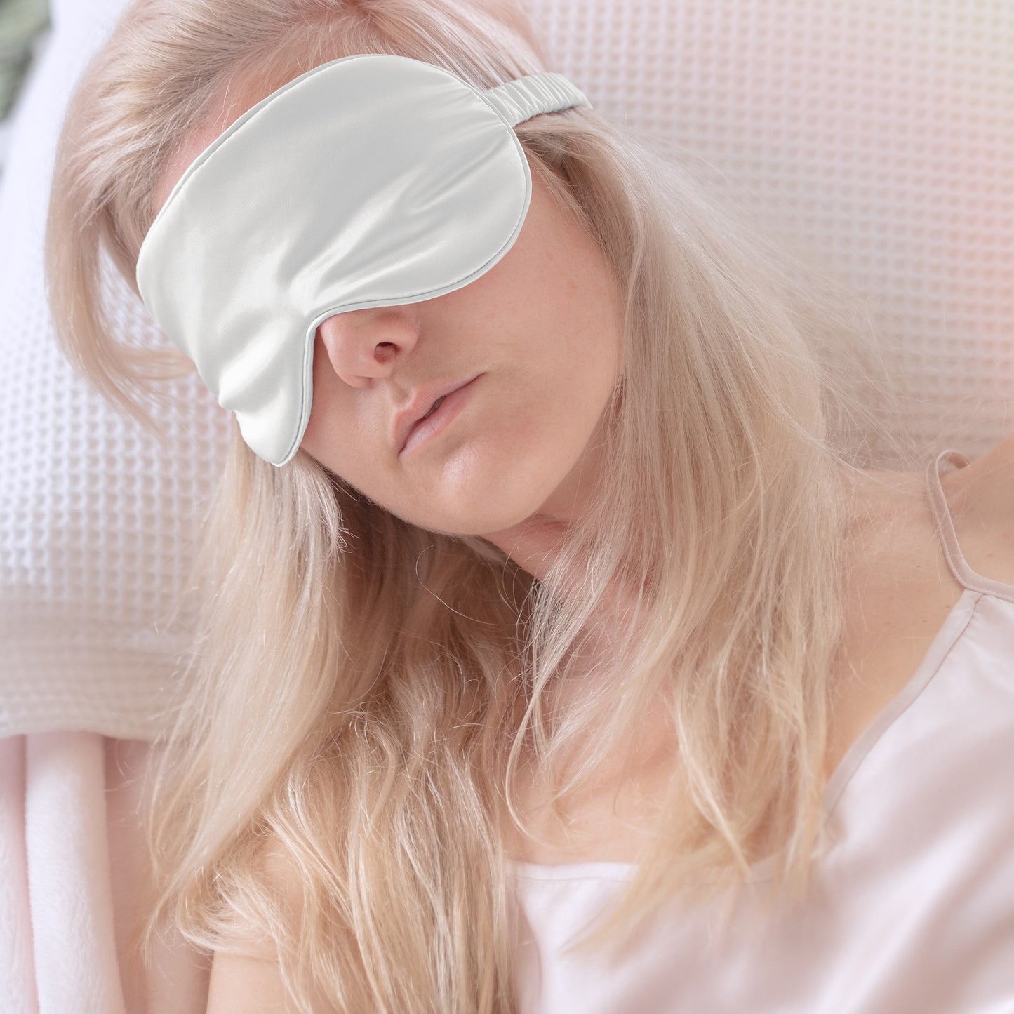 Silk Sleep Eye Mask - White - Lovesilk.co.nz