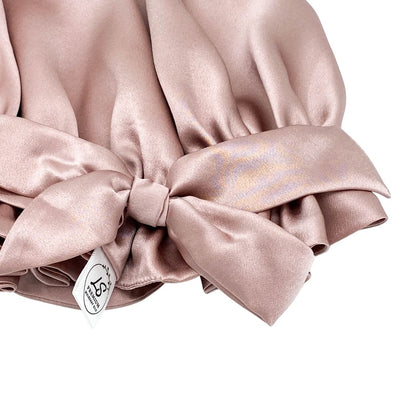 Double Layer Women Silk Hair Bonnet 100% Mulberry Silk - Pink - Medium to Large - Lovesilk.co.nz