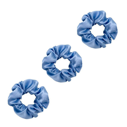 3 Pack Premium Mulberry Silk Scrunchies - Champagne Gold - Medium - Lovesilk.co.nz