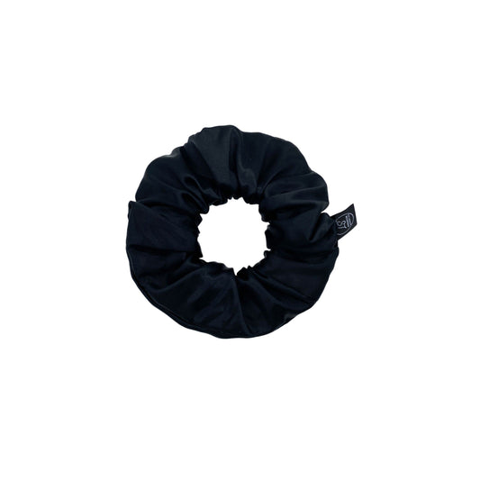 Premium Mulberry Silk Scrunchie - Black - Large - Lovesilk.co.nz