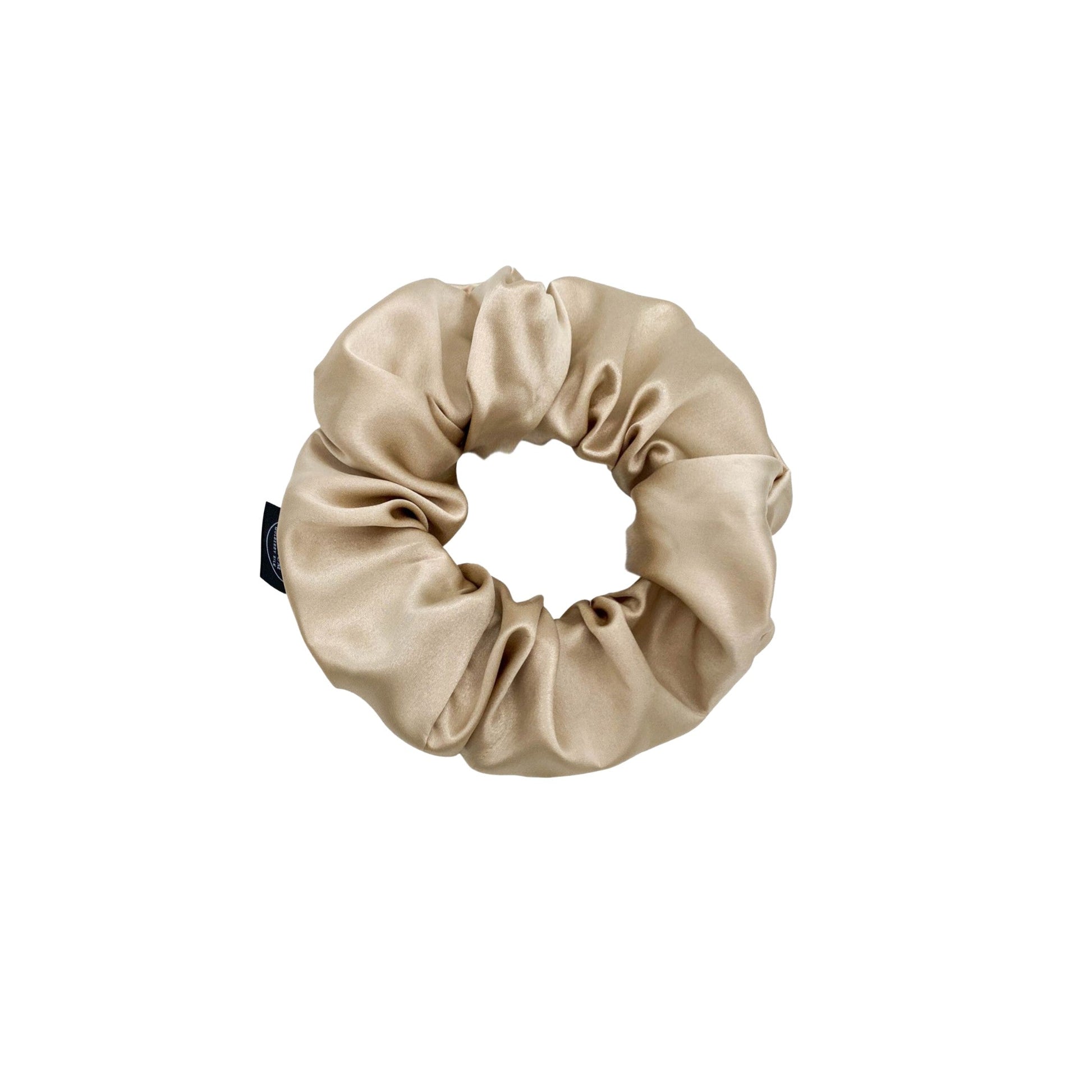 Premium Mulberry Silk Scrunchie - Black - Large - Lovesilk.co.nz