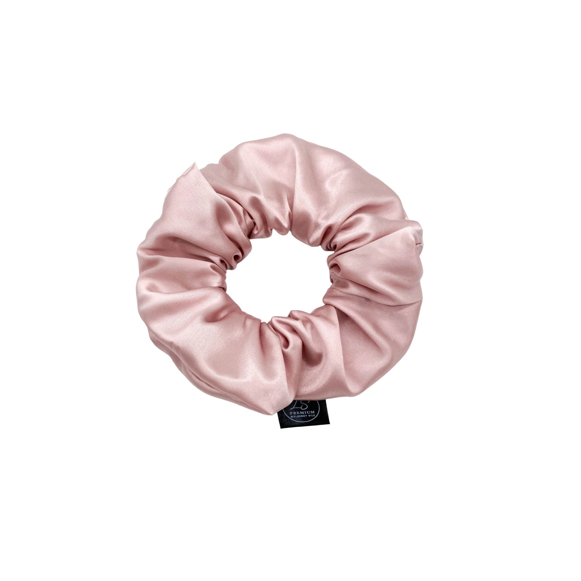 Premium Mulberry Silk Scrunchie - Black - Large - Lovesilk.co.nz