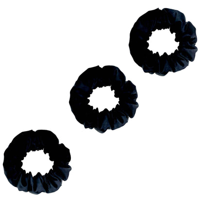 3 Pack Premium Mulberry Silk Scrunchies - Champagne Gold - Medium - Lovesilk.co.nz