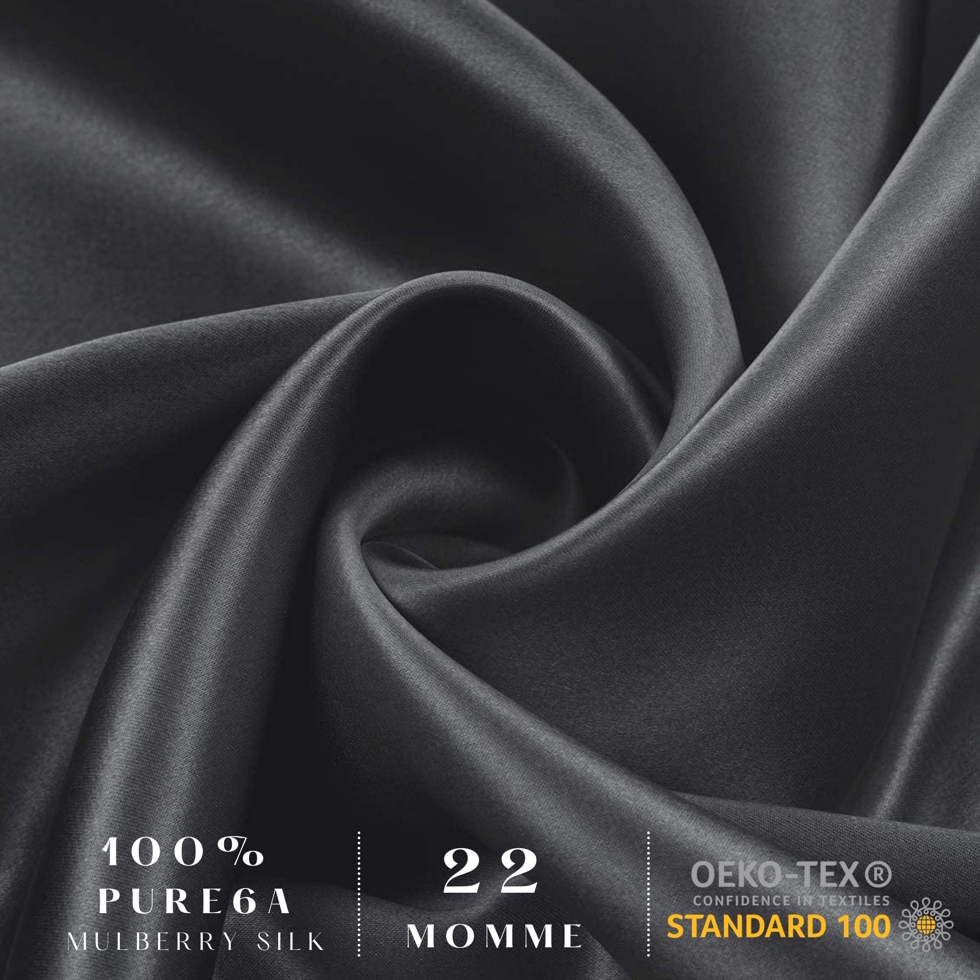 Silk Pillowcase - Grey - Standard - Lovesilk.co.nz