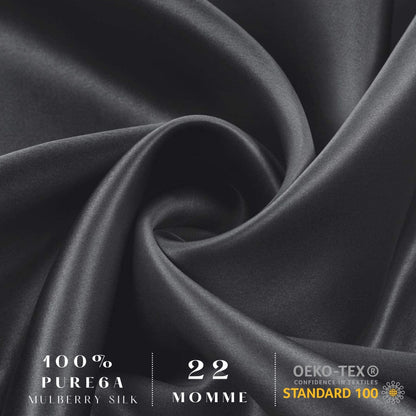 Silk Pillowcase - Grey - Standard - Lovesilk.co.nz