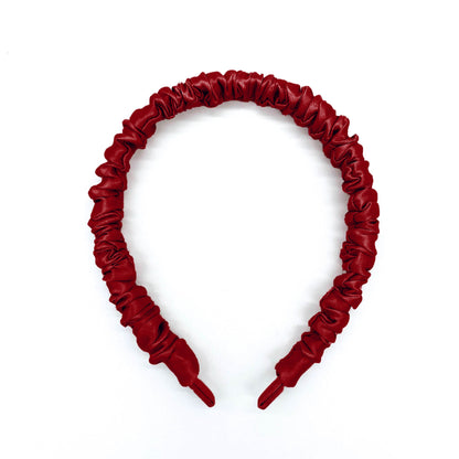 100% Mulberry Silk Scrunchie Headband - Pink - Lovesilk.co.nz