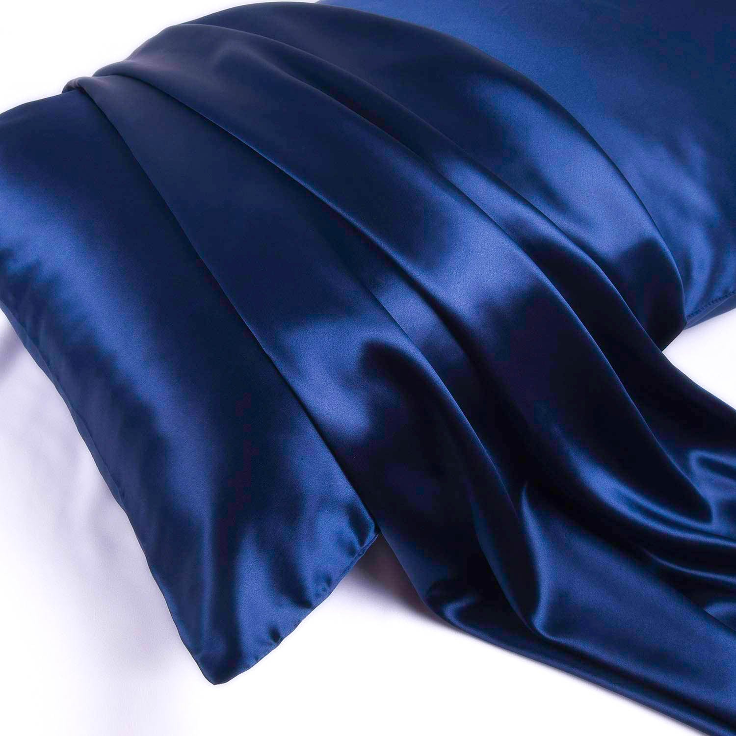 Silk Pillowcase - Navy Blue - Standard - Lovesilk.co.nz