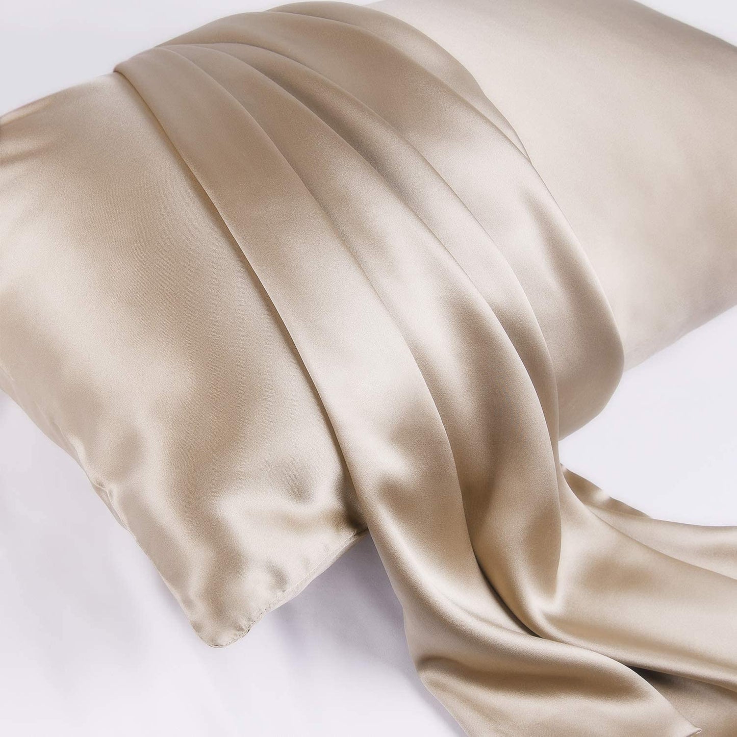 Silk Pillowcase - Champagne Gold - Queen - LOVESILK NZ